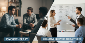 Psychotherapy vs Cognitive Behavior Therapy