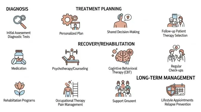 Patient Journey Timeline Therapautic approaches